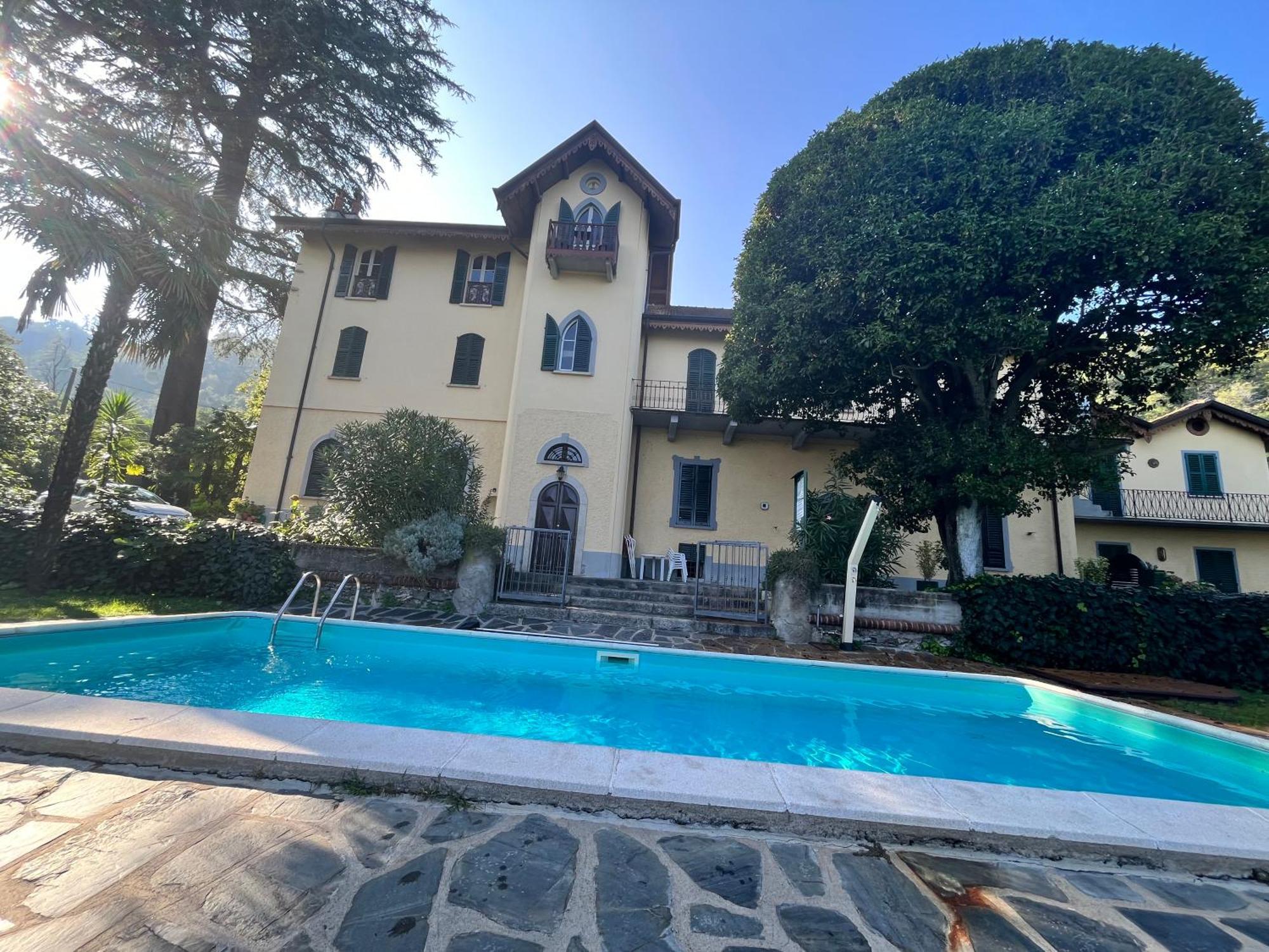 Vsc Apartment - Appartamento In Villa Storica Vista Lago E Piscina Lesa Zewnętrze zdjęcie